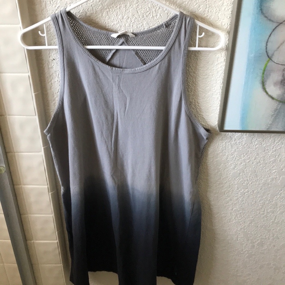 Vans ombré tank tunic top. Medium. Gray/blue/black